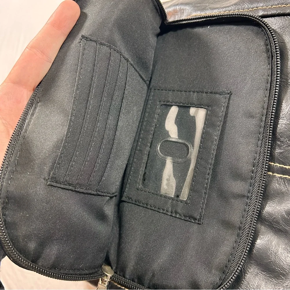 Relic Dark Leather Crossbody Bag - Picture 9 of 10